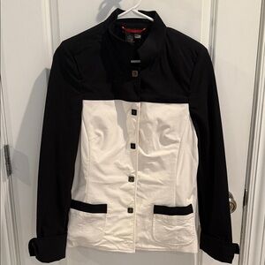Nina Mclemore Elegant Black and White Women's Blazer, Size 8, excellent cond